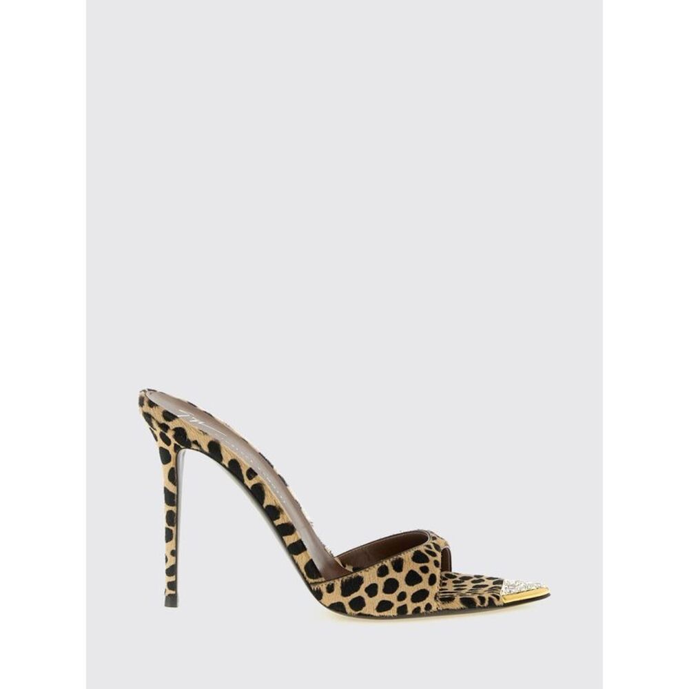 Giuseppe Zanotti Intriigo Savage Animalier Pony Hair Mules With Crystals